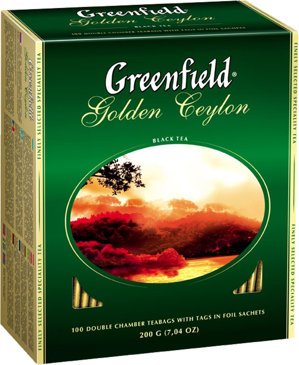 Чай GREENFIELD Чёрный цейлонский (Golden Ceylon) 100 пак. в магазине Тольятти-Водокачка, фото 
