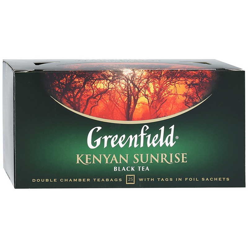 Чай GREENFIELD Чёрный кенийский (Kenyan sunrise) 25 пак. в магазине Тольятти-Водокачка, фото 