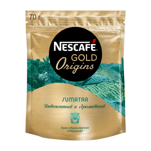 Кофе "Nescafe Gold Sumatra" 70г (мягкая упаковка) в магазине Тольятти-Водокачка, фото 