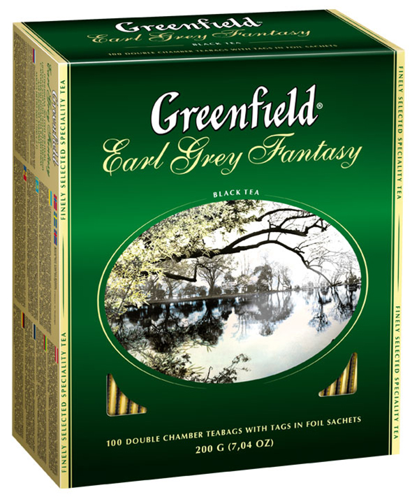 Чай GREENFIELD Чёрный бергамот (Earl Grey) 100 пак.  в магазине Тольятти-Водокачка, фото 