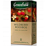 Чай GREENFIELD Травяной земляника и ройбош (Wildberry Rooibos) 25 пак.  в магазине Тольятти-Водокачка, фото 